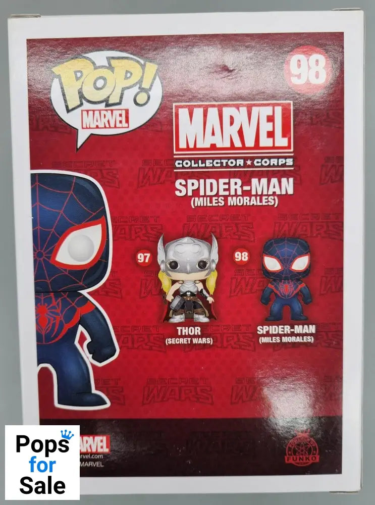 98 Spider-Man (Miles Morales) Marvel Collector Corps Funko POP
