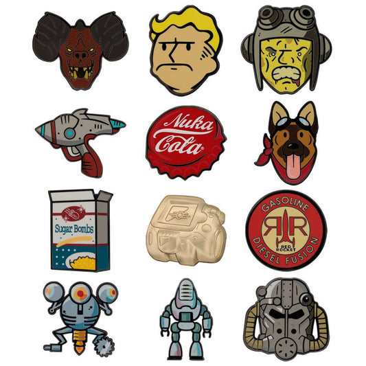 Fallout Mystery Pin Badge CDU Containing 12 Blind Boxes Mystery Pins (CDU of 12 Pins)