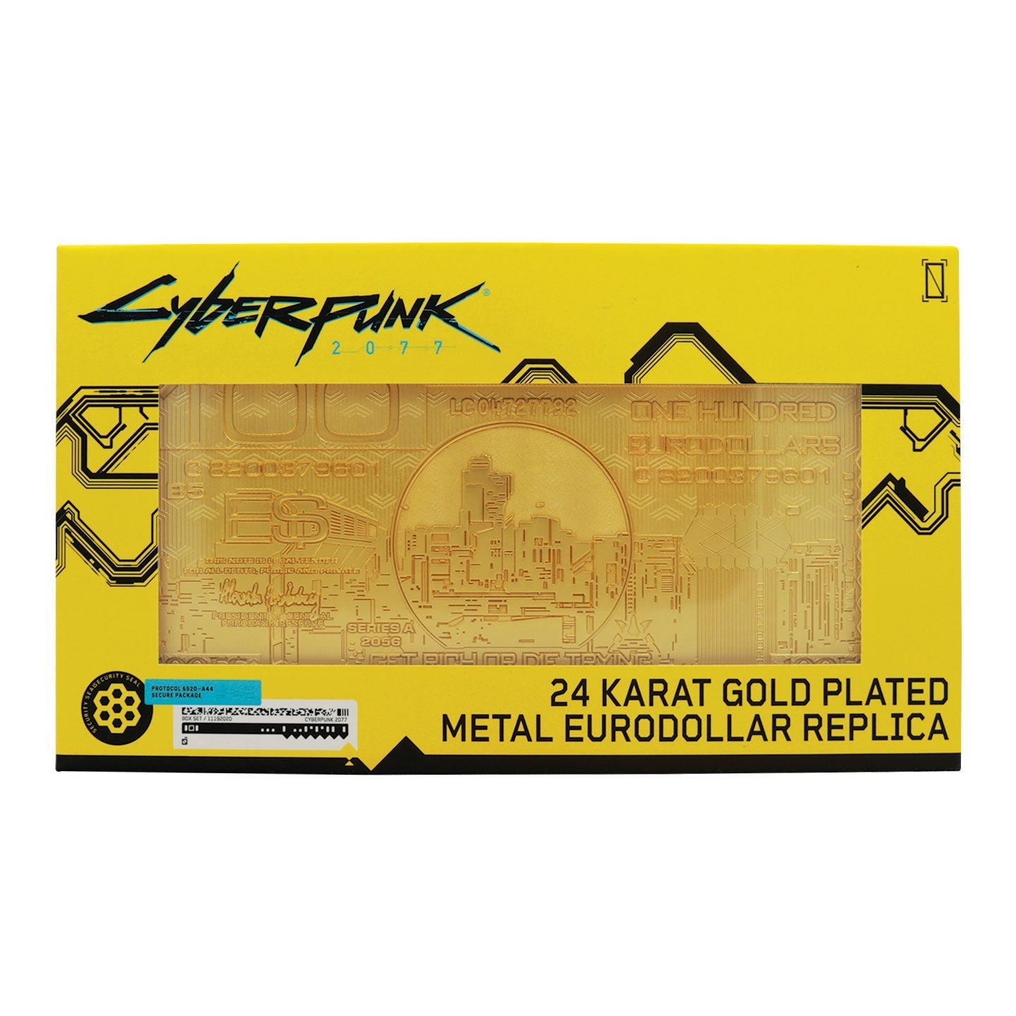 Cyberpunk 2077 24k Gold Plated Metal Eurodollar Replica
