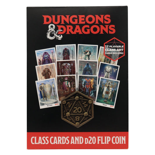 Dungeons & Dragons Class Cards and D20 Flip Coin Coin