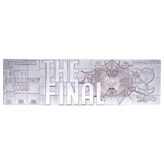 Harry Potter Limited Edition.999 Silver Plated Replica Quidditch World Cup Ticket Ticket