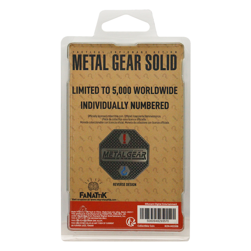 Metal Gear Solid Limited Edition ’Solid Snake’ Collectible Coin Coin