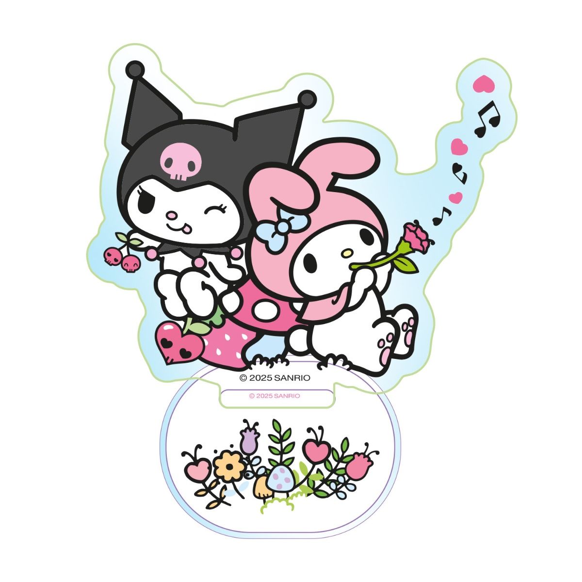 Kuromi & My Melody - Holograpic Acrylic Standee - 8x6cm - Sakami