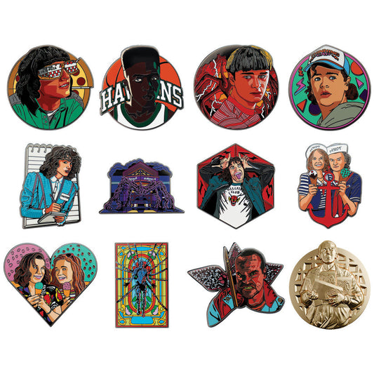 Stranger Things Mystery Pin Badges Mystery Pins (CDU of 12 Pins)
