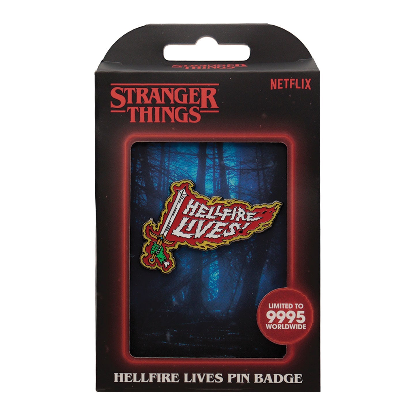 Stranger Things Hellfire Lives Pin Badge