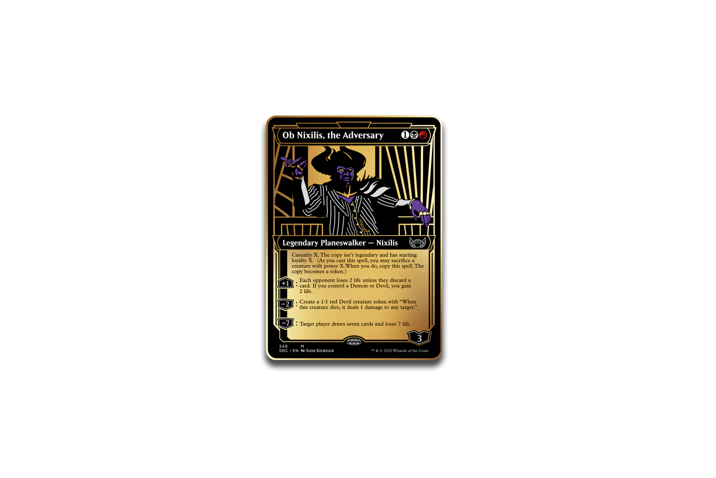 Pinfinity AR Pin: New Capenna Ob Nixilis the Adversary - Magic the Gathering PMTG037 Pin