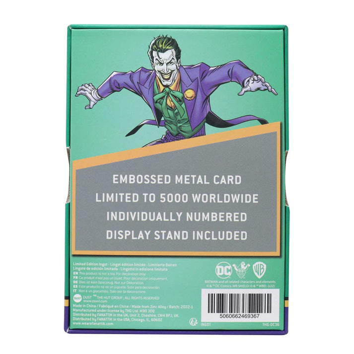 DC Comics The Joker Playing Card Limited Edition Ingot Ingot
