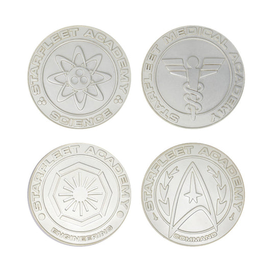 Star Trek Limited Edition.999 Silver Plated Starfleet Divisions Medallion Collection Medallion Set