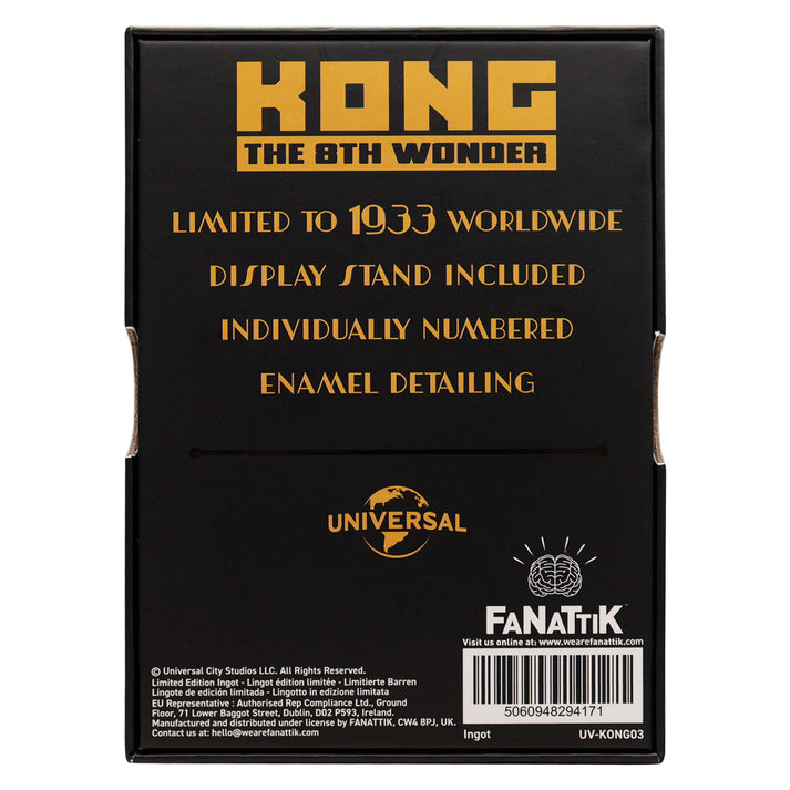 King Kong The 8th Wonder Limited Edition Ingot Ingot