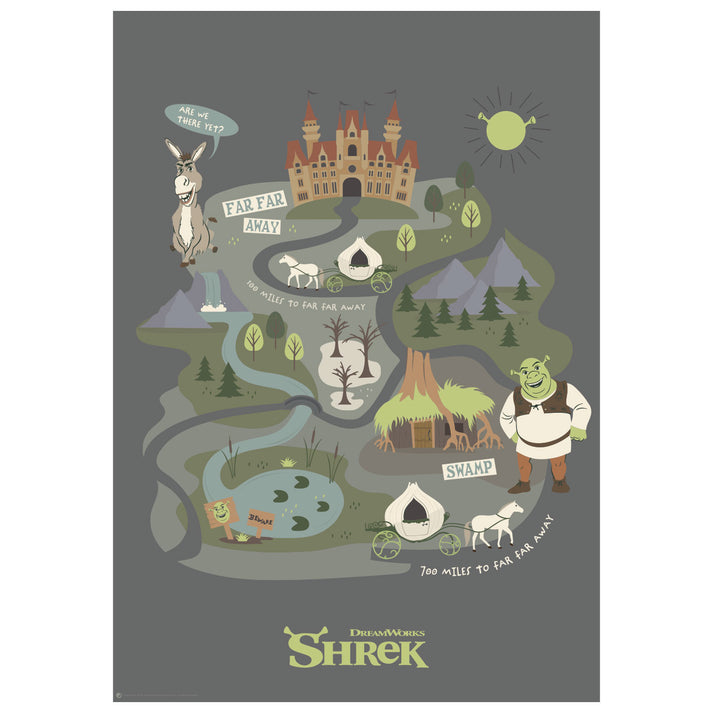Shrek Journey to Far Far Away Art Print
