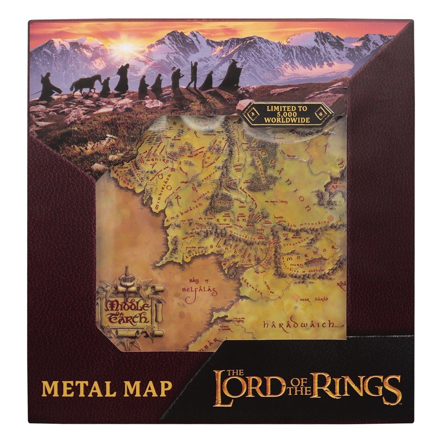 The Lord of the Rings Metal Map
