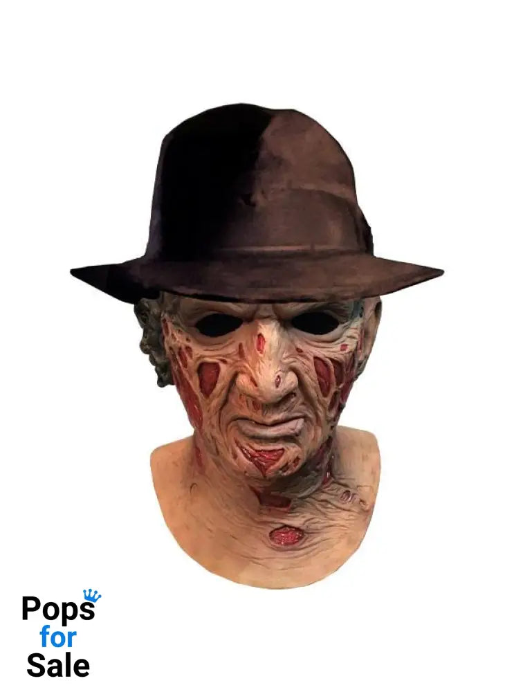 A Nightmare On Elm Street Deluxe Latex Mask with Hat Freddy Krueger