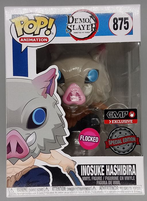 #875 Inosuke Hashibira - Flocked - Demon Slayer Funko POP