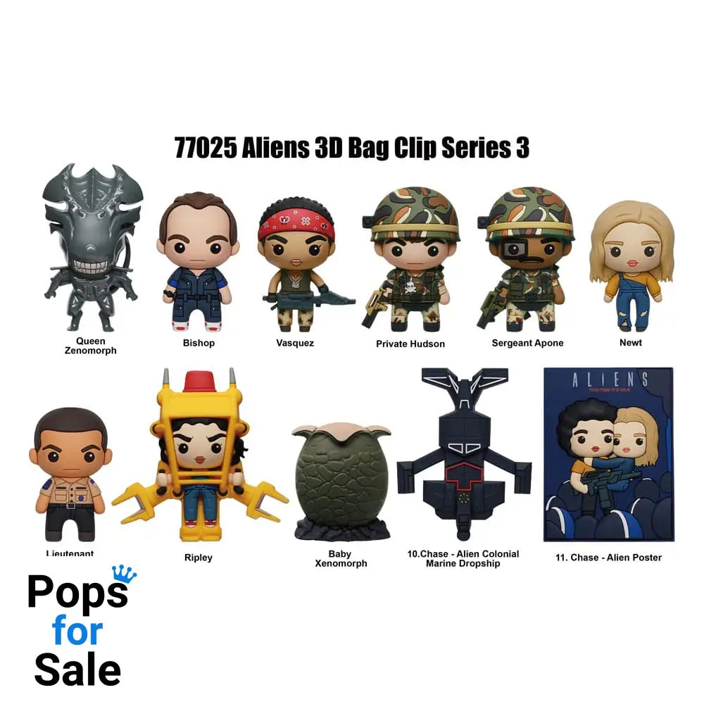 Alien 3D PVC Bag Clip Series 3 Display (24)