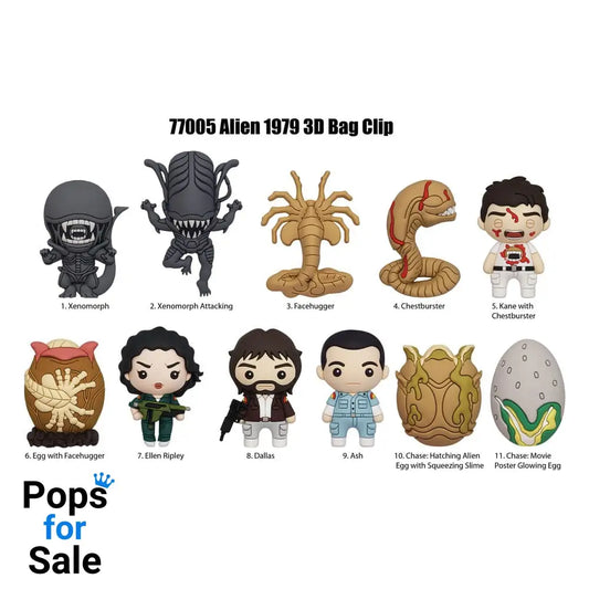 Alien 3D PVC Bag Clips Series 1 Display (24)