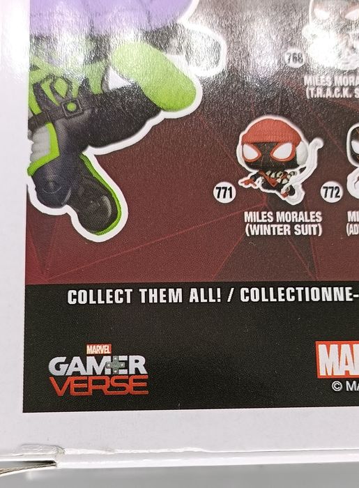 839 Miles Morales Purple Reign Suit Marvel Spider-Man Funko POP - Box Damaged