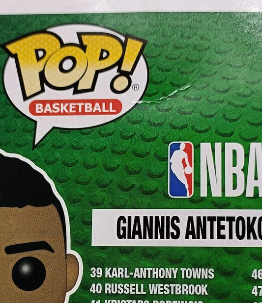 #45 Giannis Antetokounmpo (Away) NBA Milwaukee Bucks Box Damaged Funko POP