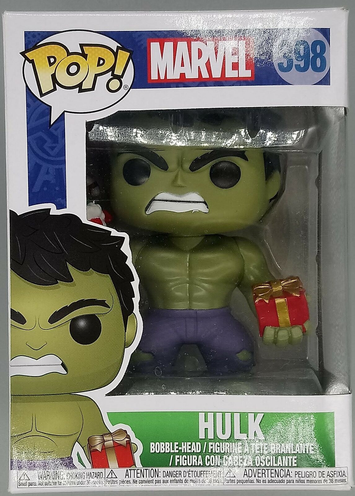 #398 Hulk (w/ Stocking & Present) - Marvel Holiday Funko POP