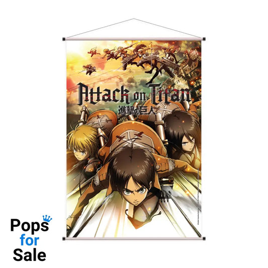 Attack on Titan Wallscroll Eren, Mikasa & Armin 60 x 90 cm