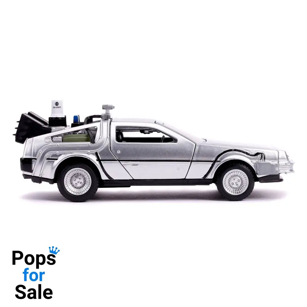 Back to the Future II Hollywood Rides Diecast Model 1/32 DeLorean Time Machine