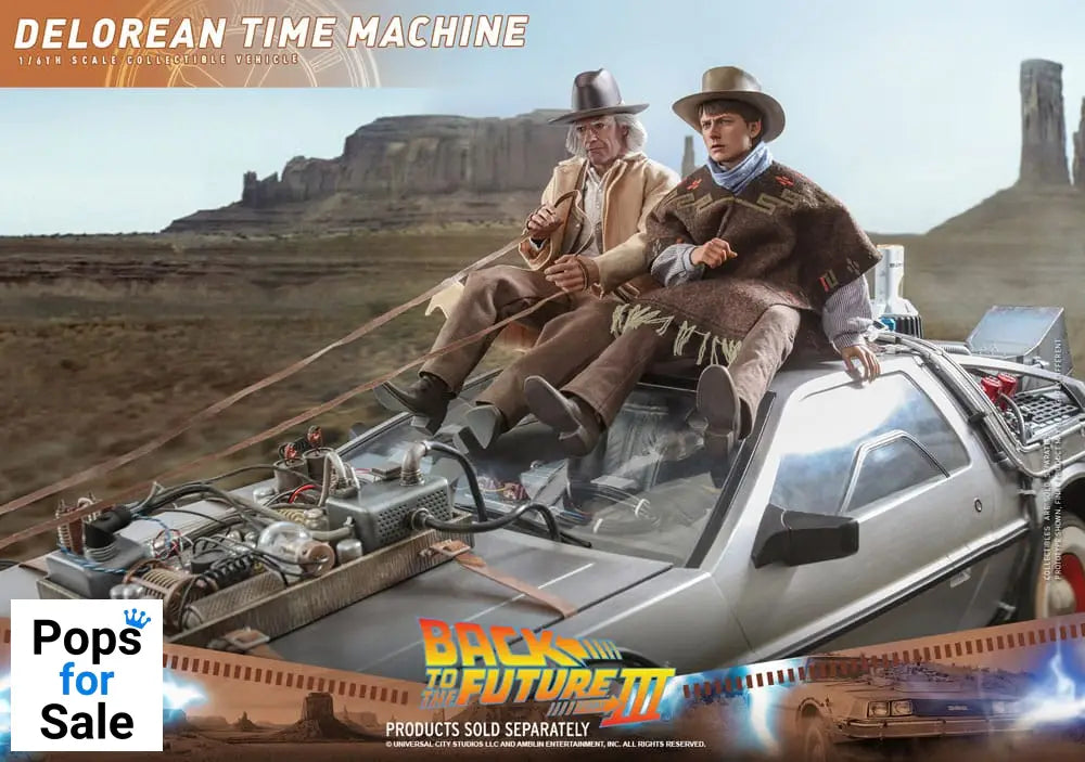 Back to the Future III Movie Masterpiece Vehicle 1/6 DeLorean Time Machine 72 cm