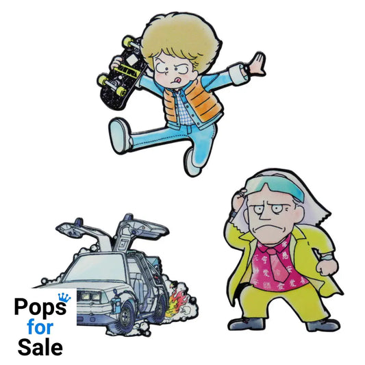 Back to the Future Limited Edition Japanese Style Triple Pin Badge Set 3 Pack of Pins