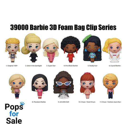 Barbie 3D PVC Bag Clips Series 1 Display (24)