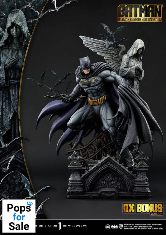 Batman Ultimate Premium Masterline Series Statue 1/4 Batman Rebirth Edition Black Deluxe Bonus Version 71 cm