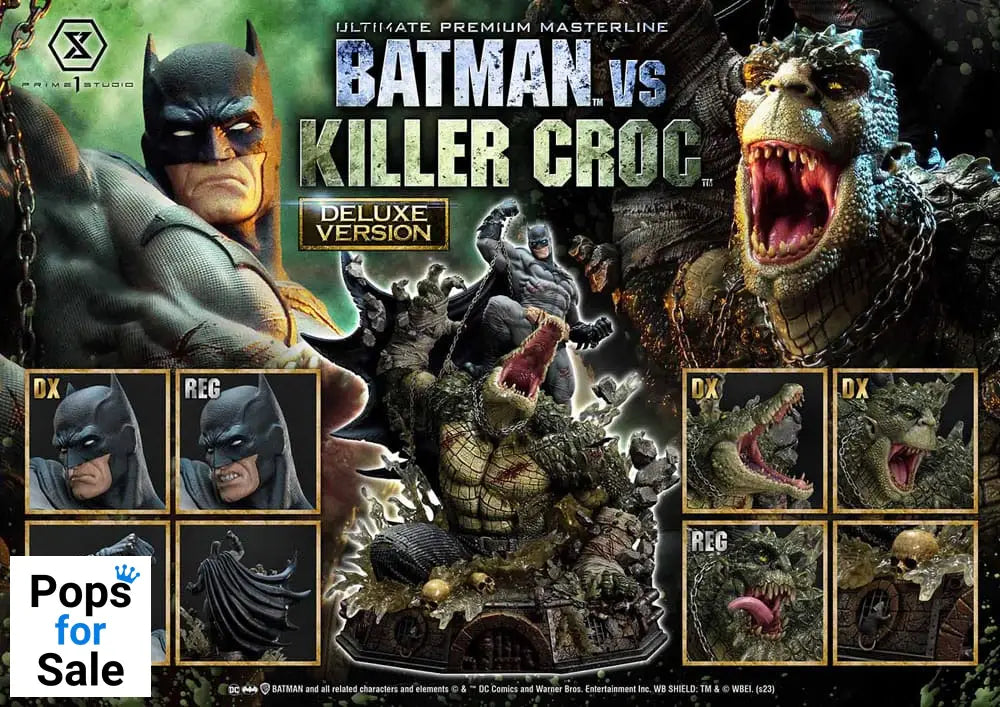 Batman Ultimate Premium Masterline Series Statue Batman Versus Killer Croc Deluxe Bonus Version 71 cm Statues