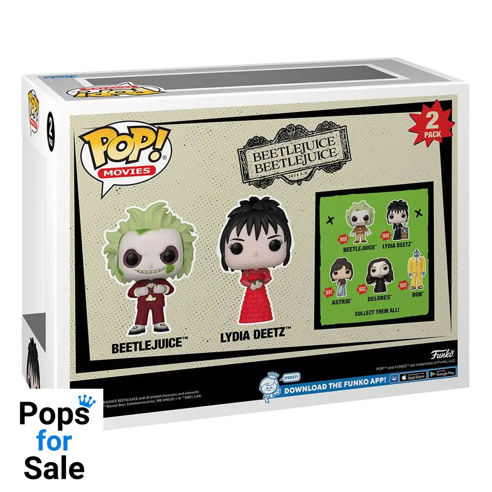 Beetlejuice 2 POP! Animation Vinyl Figures 2-Pack Beetlejuice & Lydia Deetz 9 cm