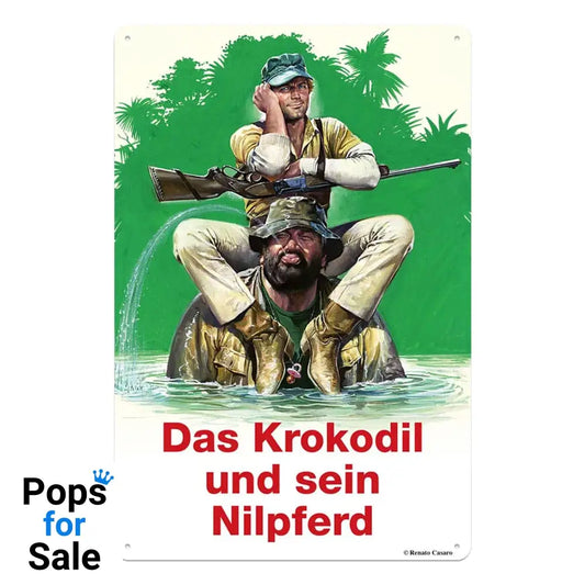 Bud Spencer & Terence Hill Tin Sign Das Krokodil und sein Nilpferd 20 x 30 cm0 cm