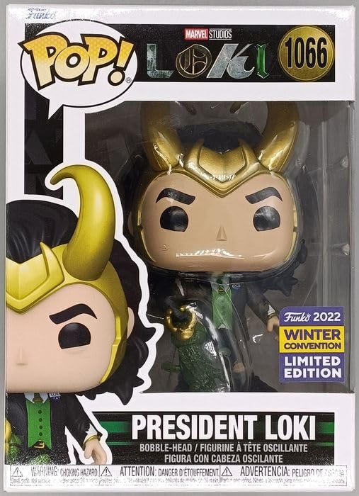 1066 President Loki (w/ Alligator Loki) Marvel Loki 2022 Con Funko POP