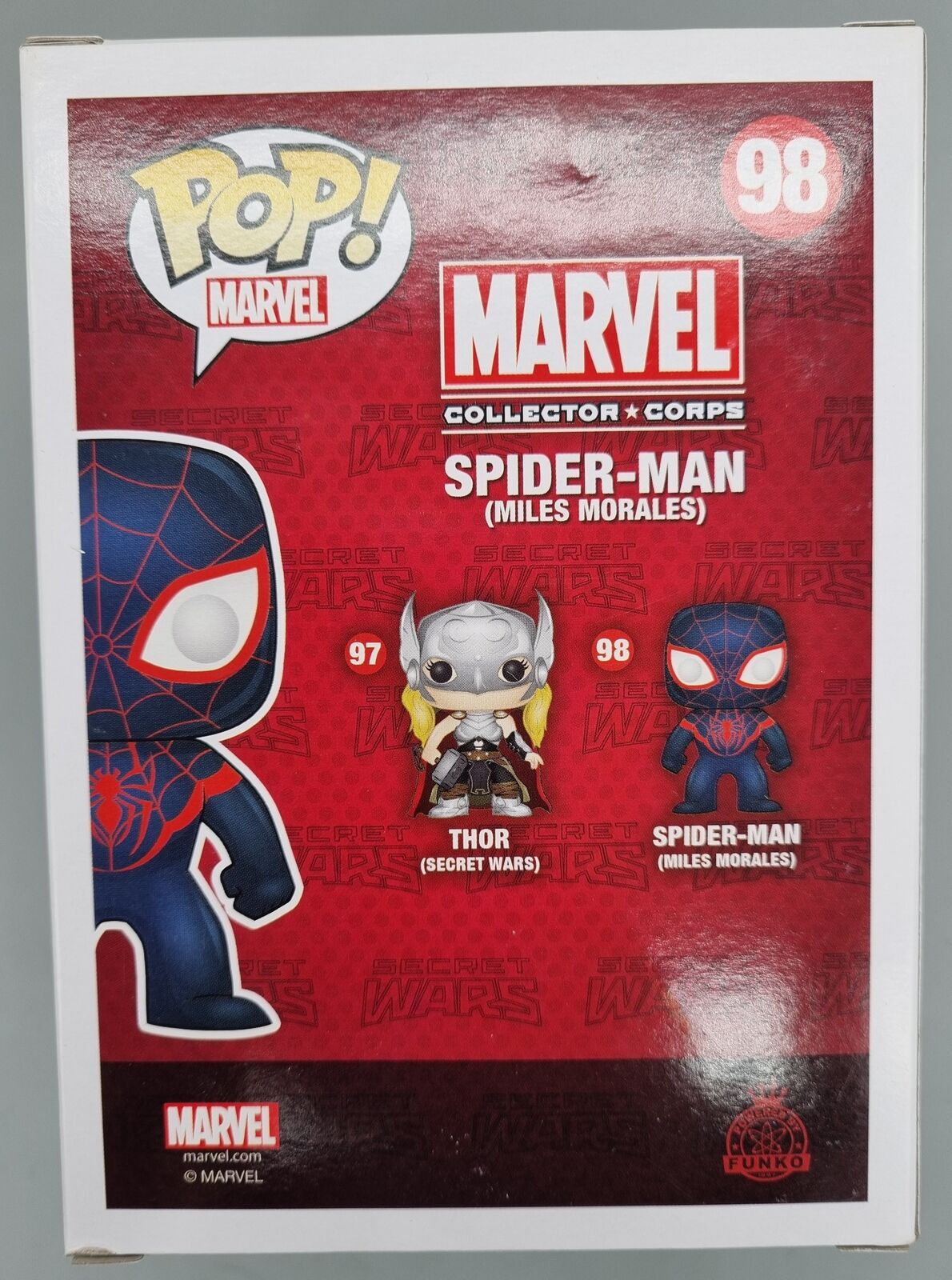 98 Spider-Man (Miles Morales) Marvel Collector Corps Funko POP