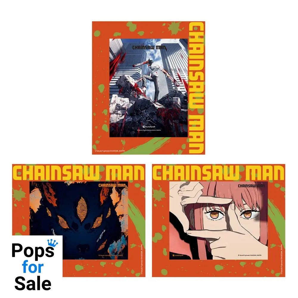 Chainsaw Man 3D Lenticular Framed Cards 3 pack Perfect Day 17 x 13 cm