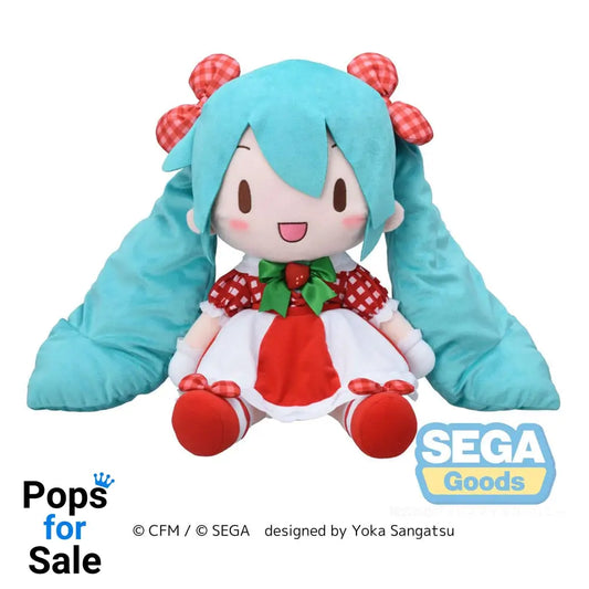 Character Vocal Series 01: Hatsune Miku Fuwa Petit Plush Figure Hatsune Miku x Love and Berry Dress Up and Dance! Lovely Strawberry 40 cm