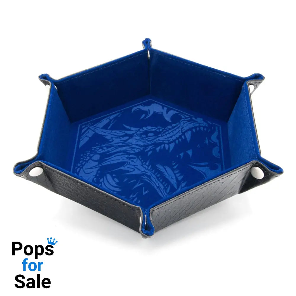 CritStones Folding Dice Tray Dragon Skin Edition Blue Board games and accessories
