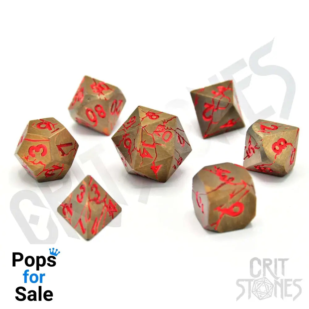 CritStones Metal Dice Set Rage Within (7) Dice