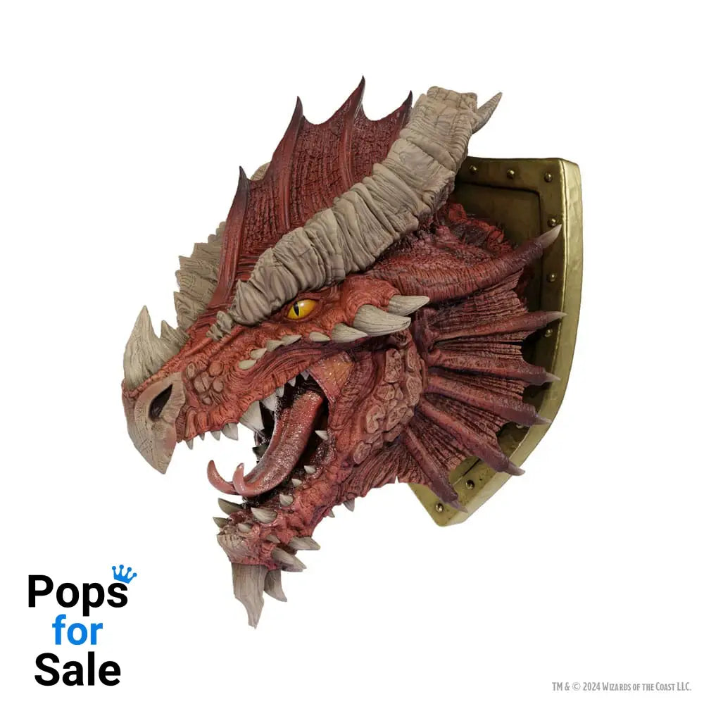 D&D Replicas of the Realms Life-Size Foam Figure Ancient Red Dragon Trophy Plaque - Limited Edition 50th Anniversary 56 cm