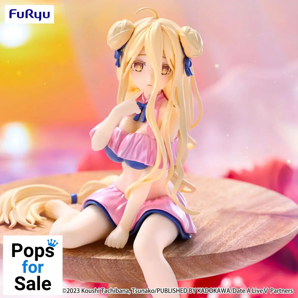 Date A Live V Noodle Stopper PVC Statue Mukuro Hoshimiya Swimsuit Pastel Pink Color Ver. 13 cm