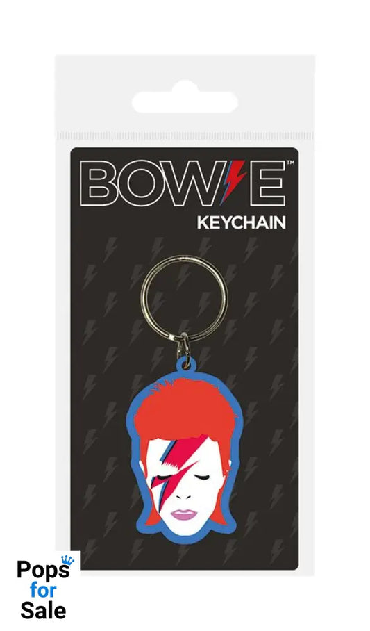 David Bowie Rubber Keychain Aladdin Sane 6 cm