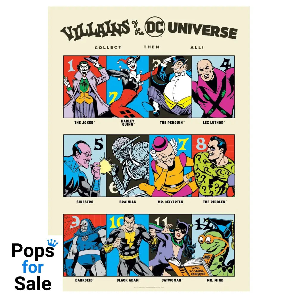 DC 90th Anniversary Villains Art print
