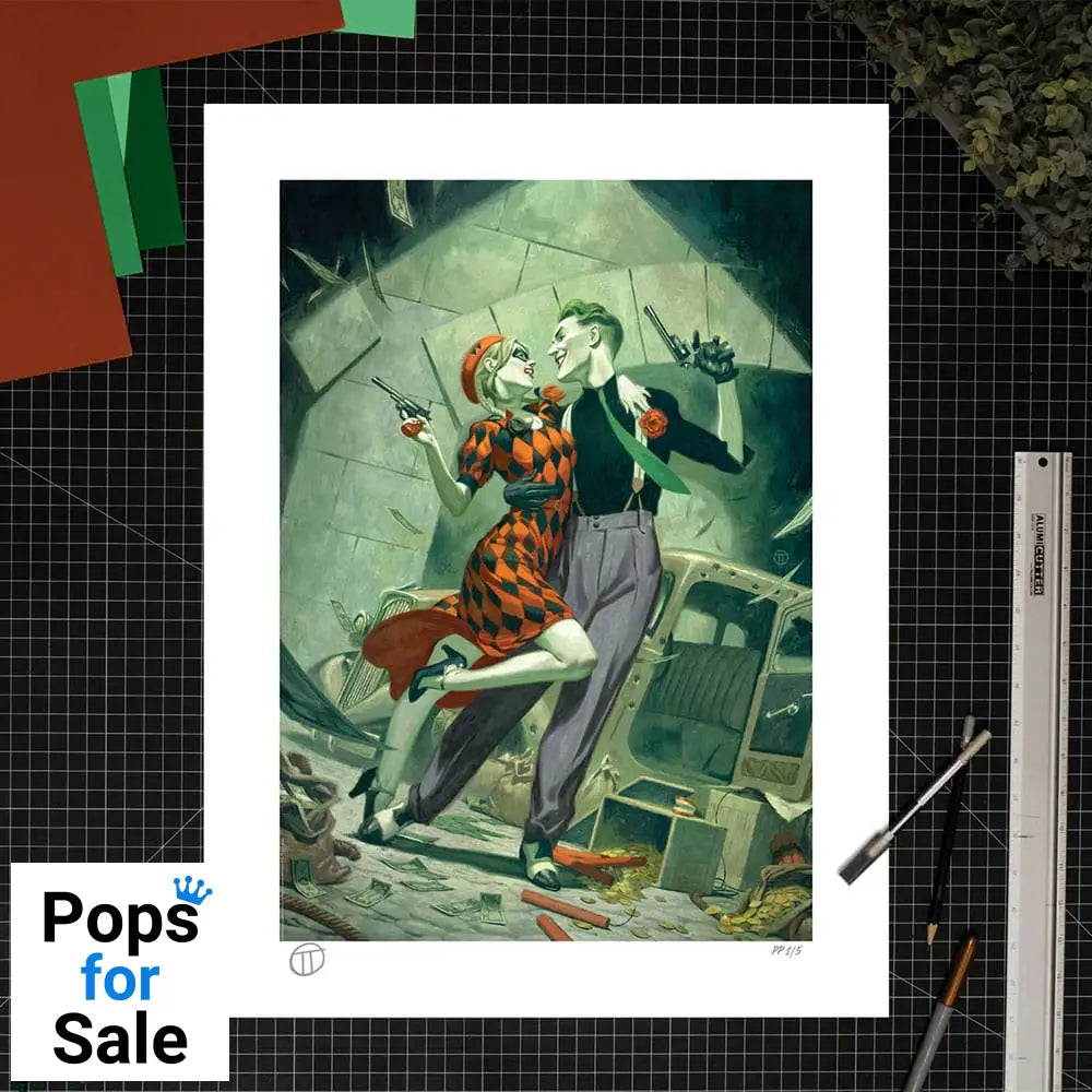 DC Comics Art Print Harley Quinn & The Joker: Lawless Love 46 x 61 cm - unframed