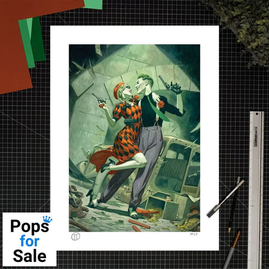 DC Comics Art Print Harley Quinn & The Joker: Lawless Love 46 x 61 cm - unframed