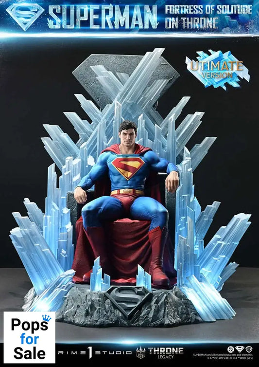 DC Comics Throne Legacy Collection Statue Statue 1/4 Superman Fortress of Solitude on Throne (Design by Gabriele Dell'Otto) Ultimate Version 52 cm