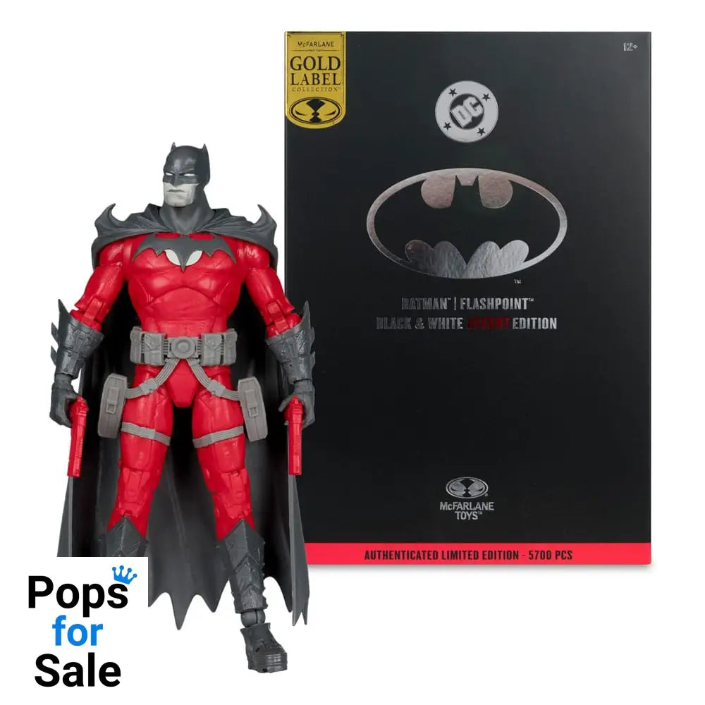 DC Multiverse Action Figure Batman (Flashpoint) (Black & White Accent Edition) (Gold Label) 18 cm Action figures