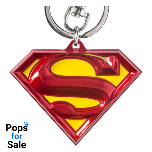 DC Pewter-Keychain Superman Logo coloured