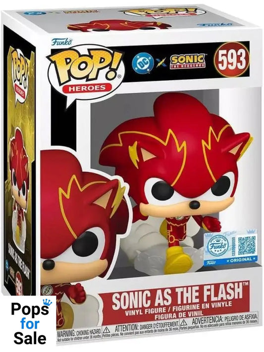 DC x Sonic the Hedgehog POP! Heroes Vinyl Figure Sonic as The Flash 9 cm