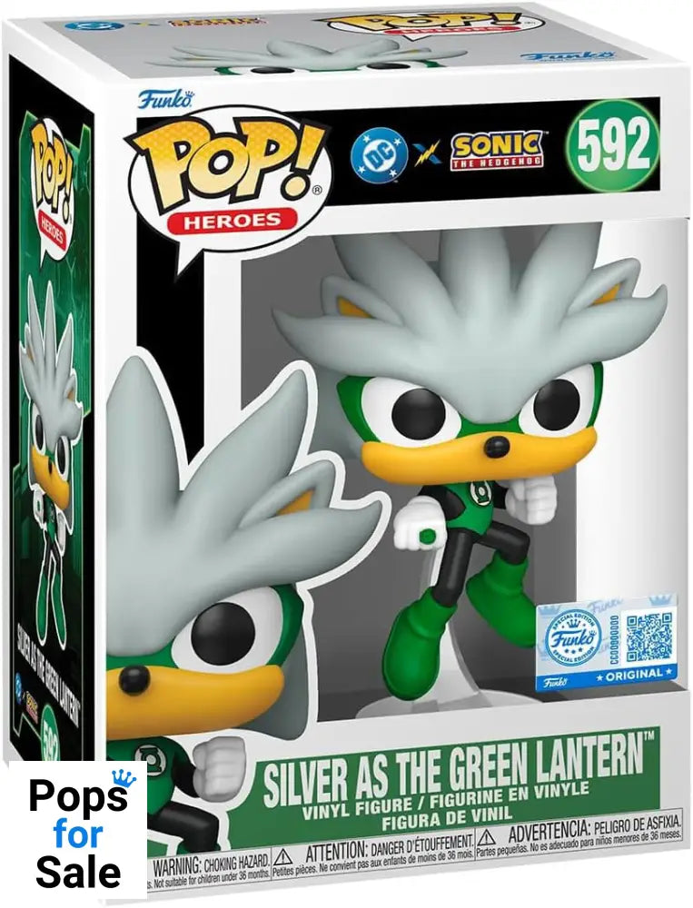 DC's Justice League and Sonic the Hedgehog POP! Movies Vinyl Figures Silver/GL 9 cm