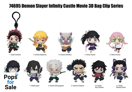 Demon Slayer 3D Foam Bag Clips Infinity Castle Serie 1 Display (24)