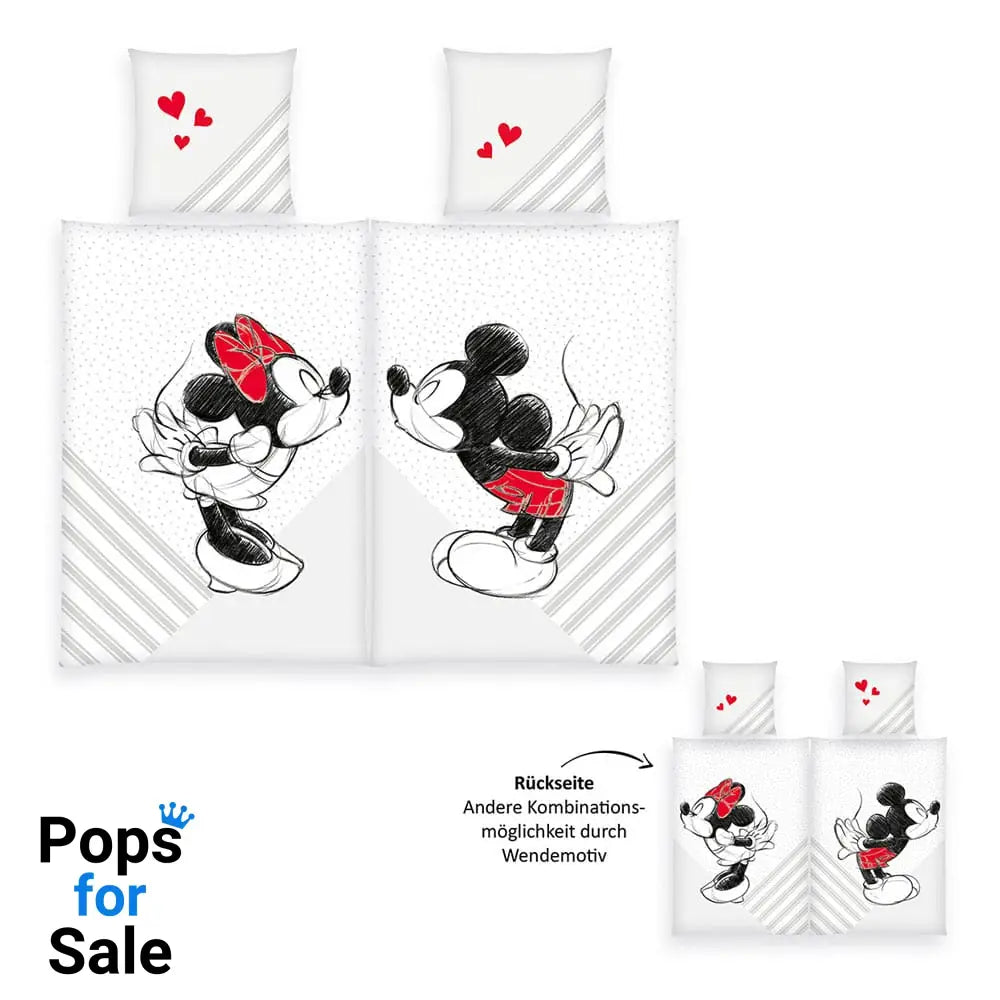 Disney bed linen 2-Pack Mickey & Minnie Mouse 135 x 200 cm